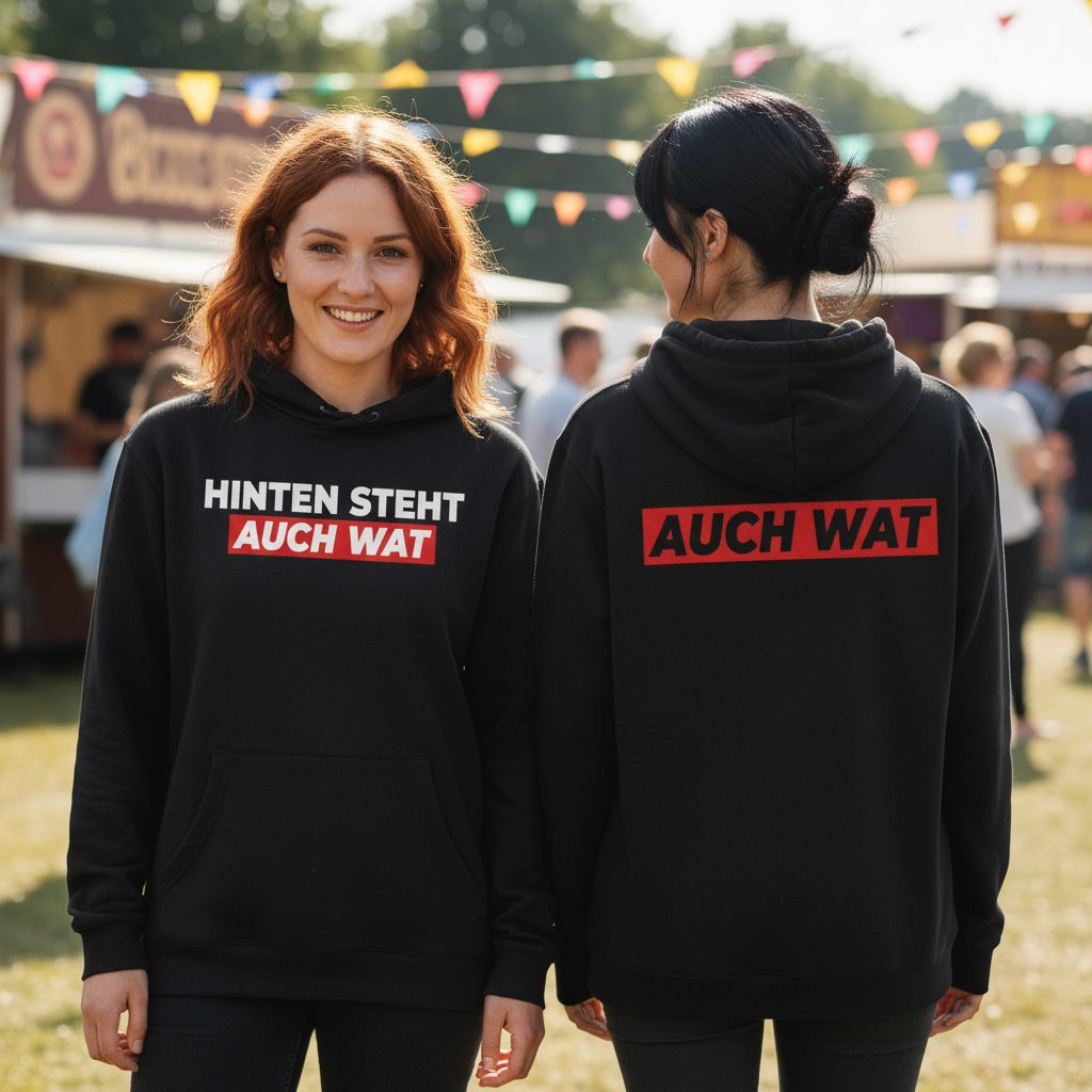 Hinten steht auch wat - Beidseitiger Druck - Damen Hoodie