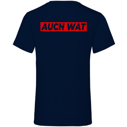 Hinten steht auch wat - Beidseitiger Druck - Herren V-Neck Shirt