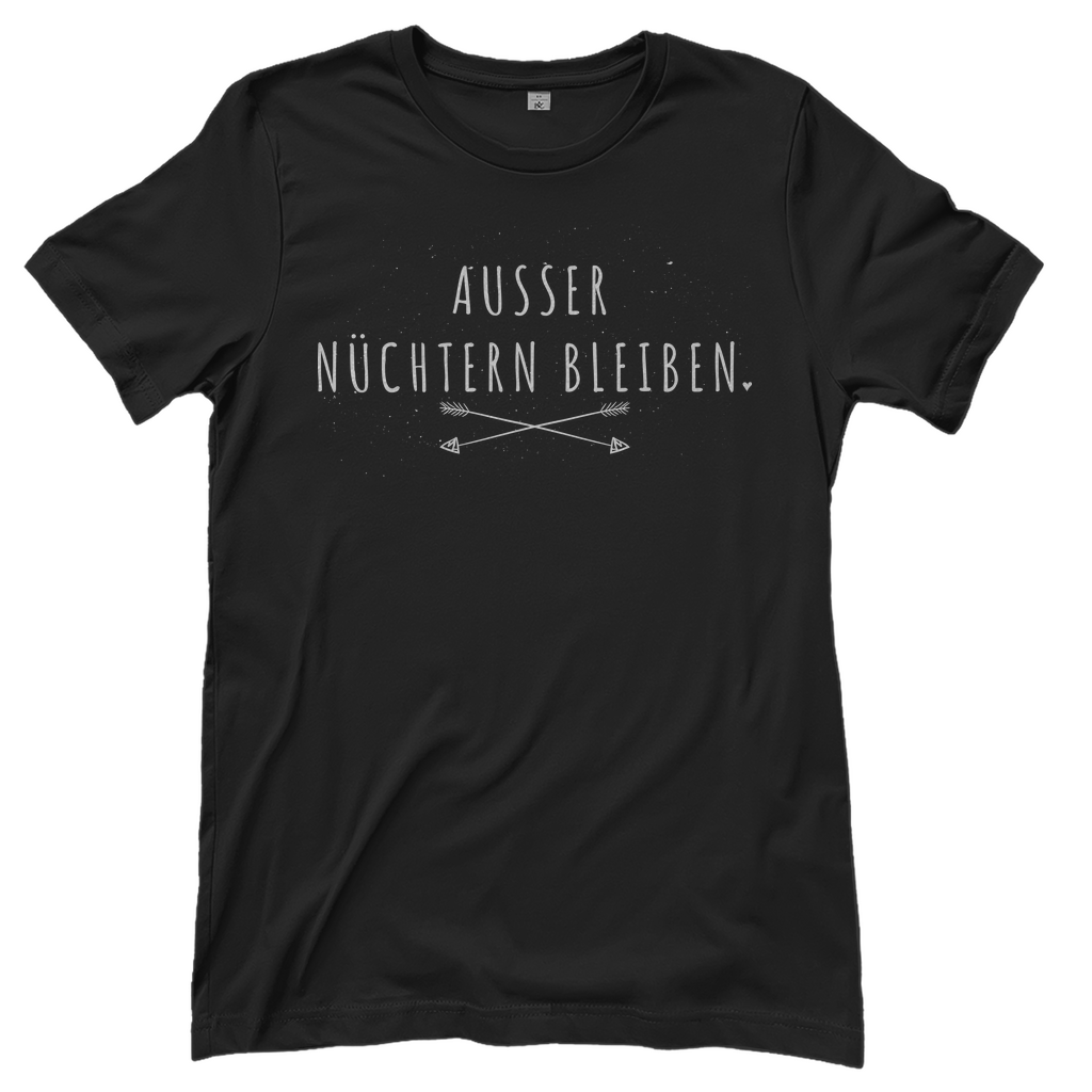 Ausser nüchtern bleiben - Damenshirt Black