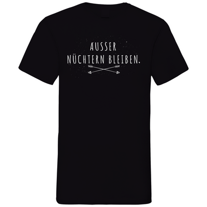Ausser nüchtern bleiben - Herren V-Neck Shirt Black