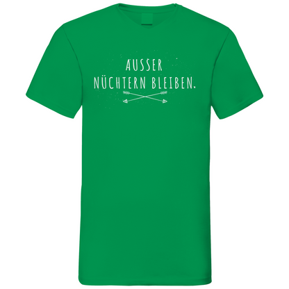 Ausser nüchtern bleiben - Herren V-Neck Shirt Kelly Green