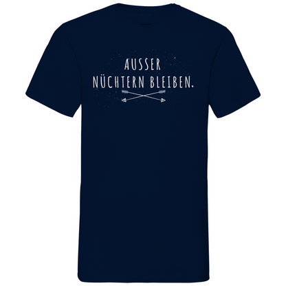Ausser nüchtern bleiben - Herren V-Neck Shirt Navy