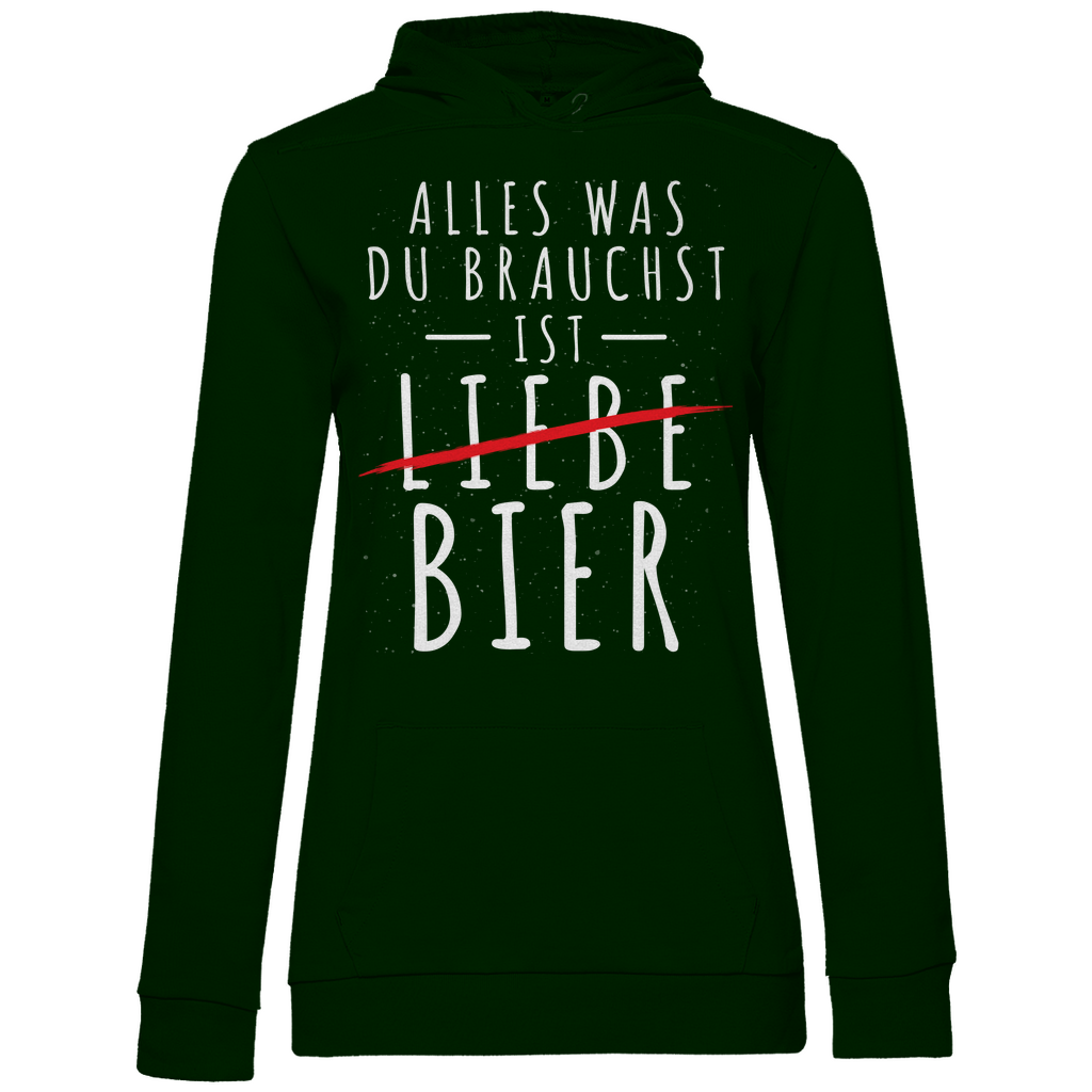 Alles was du brauchst ist Bier - Damen Hoodie