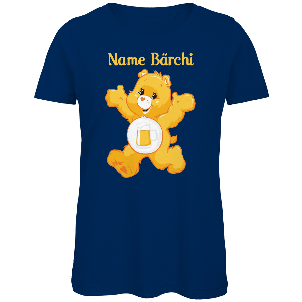 Bier Bärchi - Glücksbärchi - Personalisierbar - Damen Premium Bio T-Shirt Navy