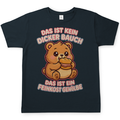 Herren T-Shirt Das Ist Kein Dicker Bauch Das Ist Ein Feinkost Gewölbe Teddybär