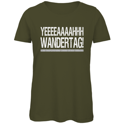 YEEEAH Wandertag! - Damen Premium Bio T-Shirt Khaki