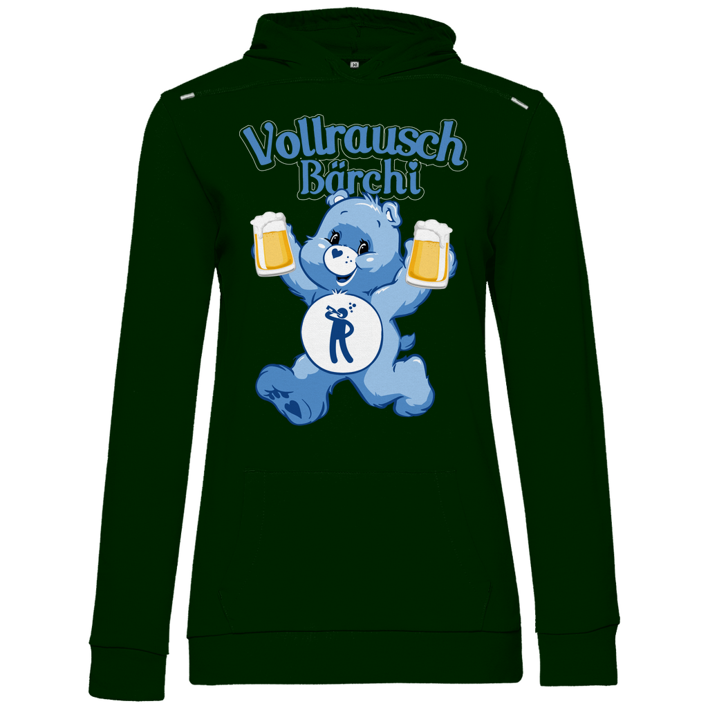 Vollrausch Bärchi - Glücksbärchi - Damen Hoodie Forest Green