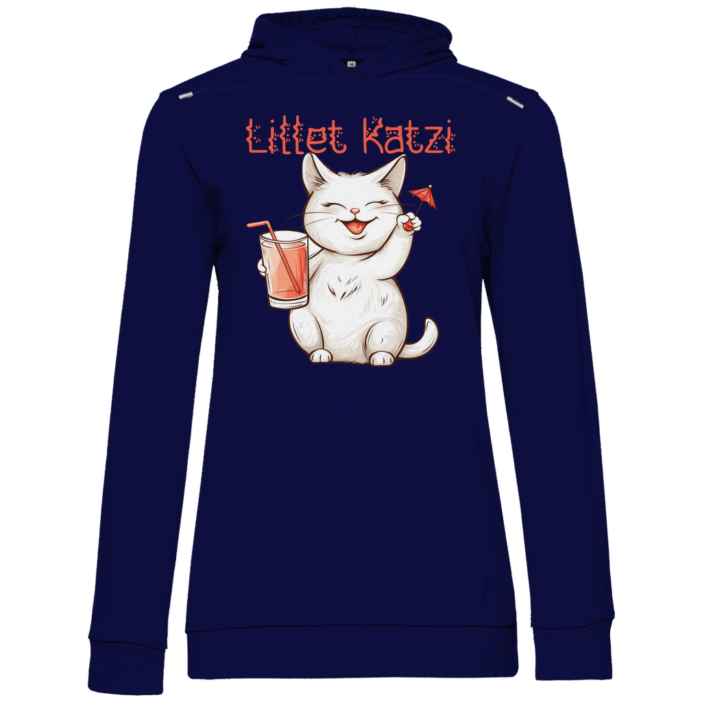 Lillet Katzi Katze - Damen Hoodie Navy Blue