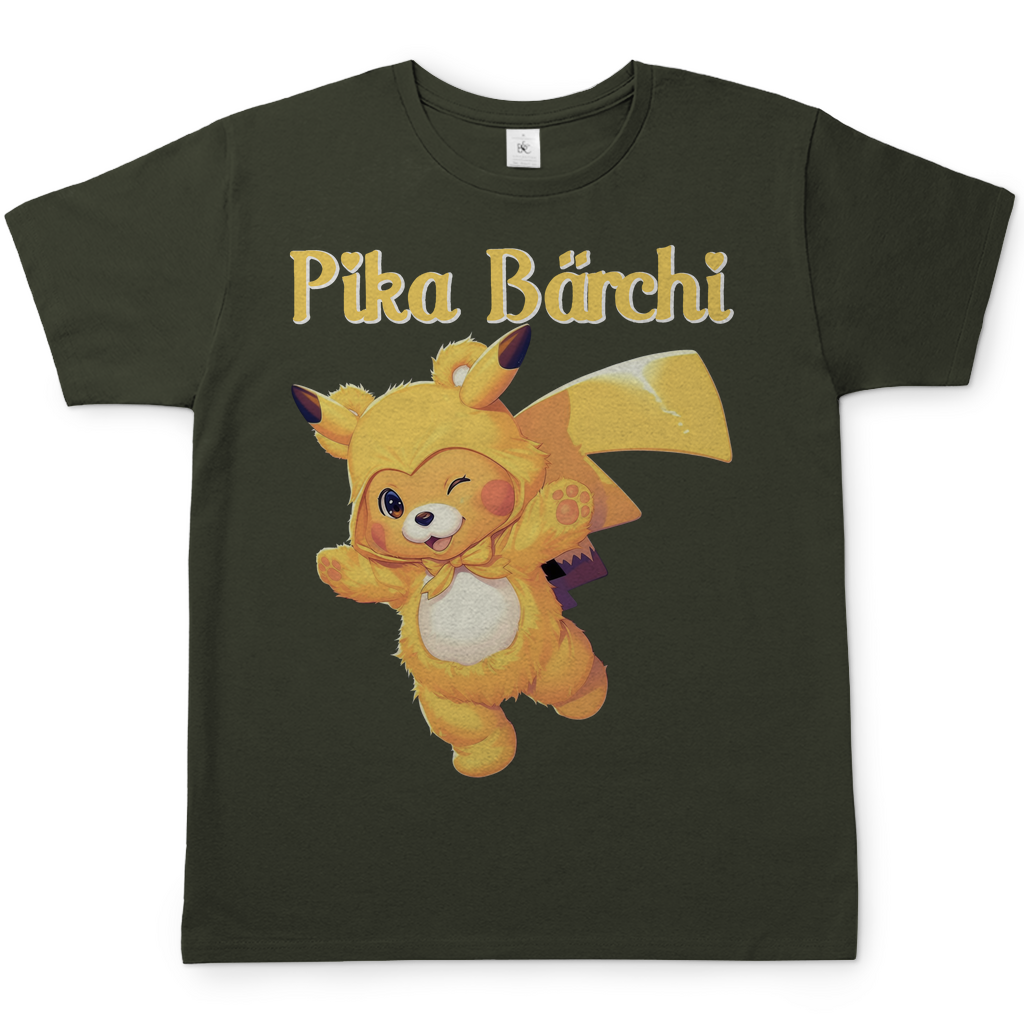 Pika Bärchi - Glücksbärchi - Herren Shirt Urban Khaki