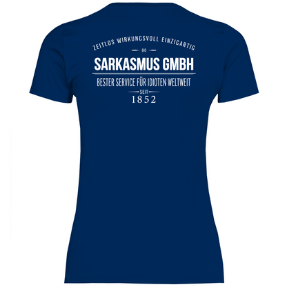 Sarkasmus GmbH bester Service für Idioten weltweit - Damenshirt Navy