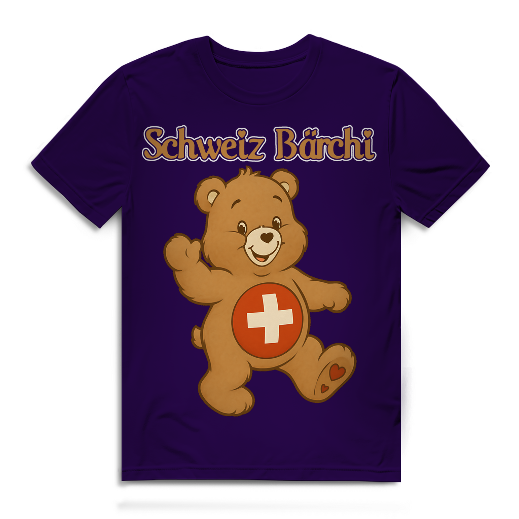 Schweiz Bärchi - Glücksbärchi - Herren Premium Bio T-Shirt Urban Purple