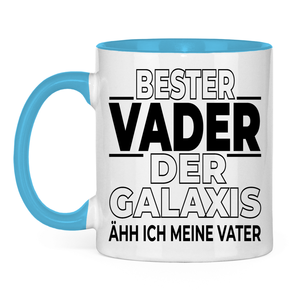 Bester Vader der Galaxis ähh ich meine Vater - Tasse zweifarbig Light Blue