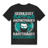 Spruch Shirt Männer – Bartträger flippen aus Motiv auf Bio T-Shirt Black