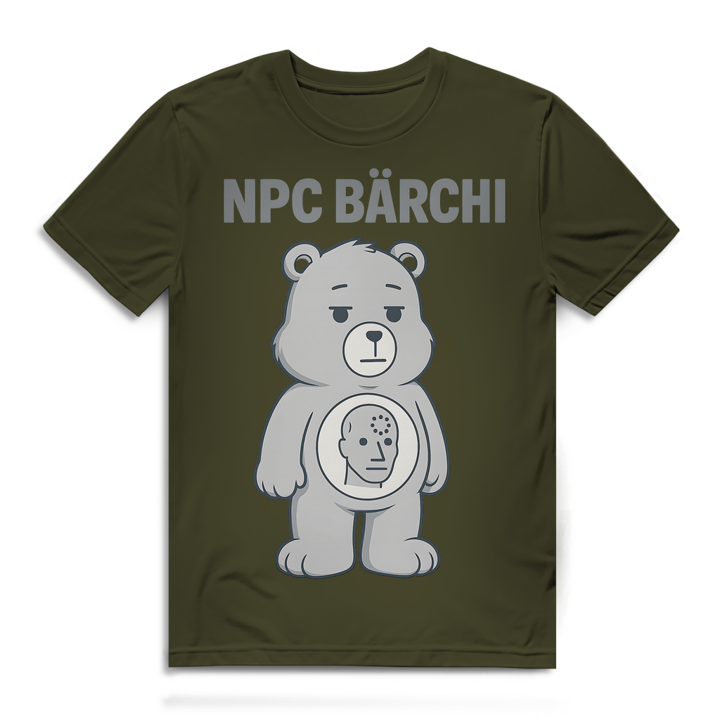NPC Bärchi - Glücksbärchi - Herren Premium Bio T-Shirt Khaki