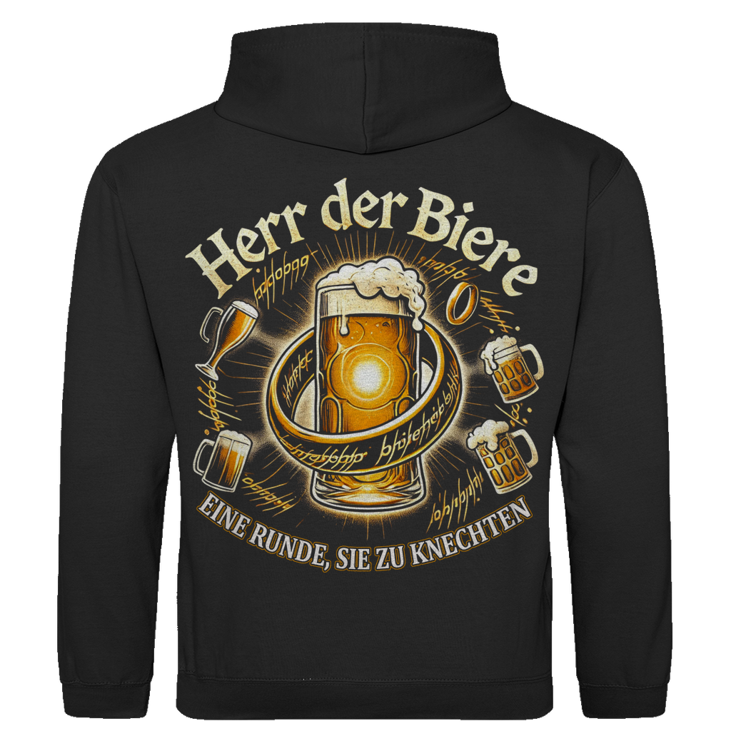 Herr der Biere eine Runde, sie zu knechten - Herren Hoodie Jet Black