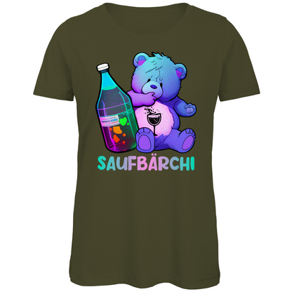 Saufbärchi - Glücksbärchi - Damen Premium Bio T-Shirt Khaki