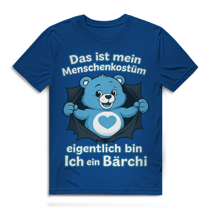 Herren Premium Bio T-Shirt Menschenkostüm eigentlich bin ich ein Bärchi Royal Blue