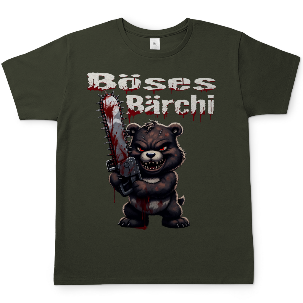 Böses Bärchi Kettensäge Herren T-Shirt Urban Khaki