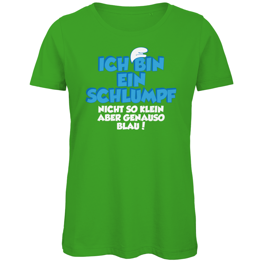 Ich bin ein Schlumpf nicht so klein aber genauso blau - Damen Premium Bio T-Shirt Real Green