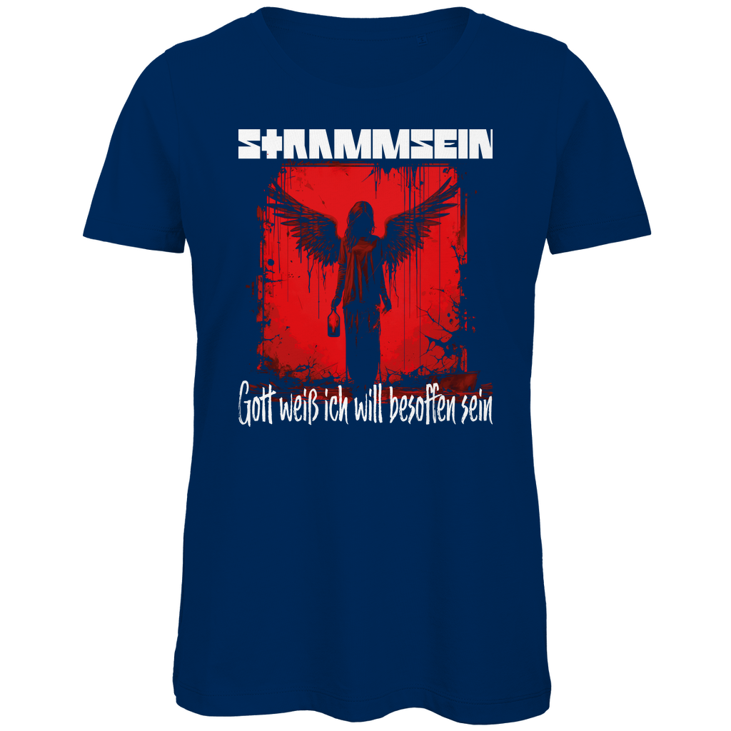 Strammsein Gott weiß ich will besoffen sein - Damen Premium Bio T-Shirt