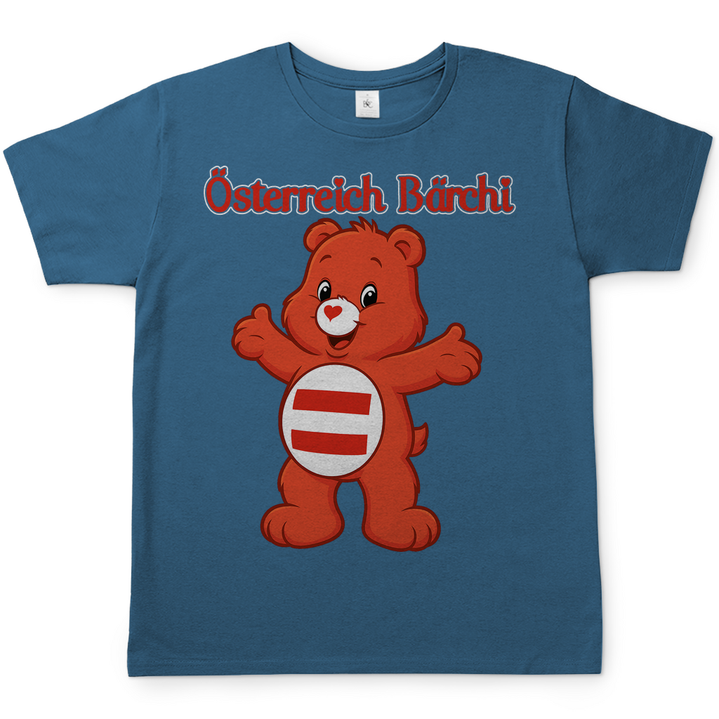 Österreich Bärchi - Glücksbärchi - Herren T-Shirt Stone Blue