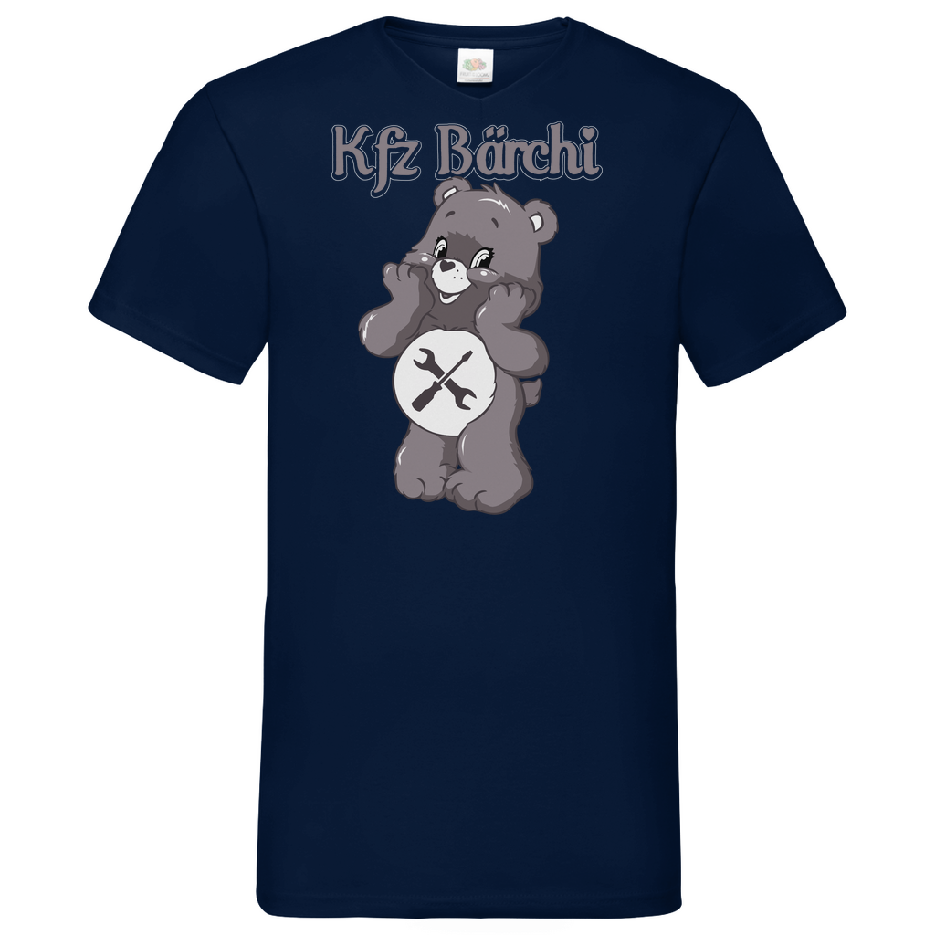 KFZ Bärchi - Glücksbärchi - Herren V-Neck Shirt Navy