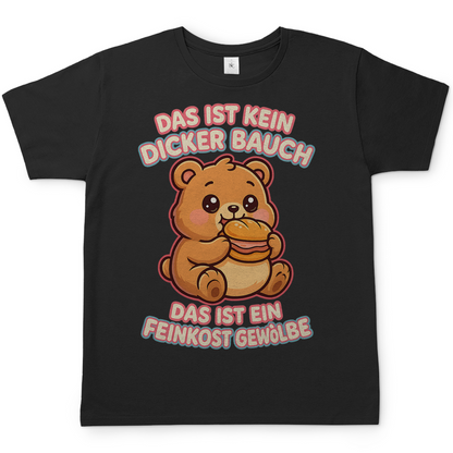 Herren T-Shirt Das Ist Kein Dicker Bauch Das Ist Ein Feinkost Gewölbe Teddybär