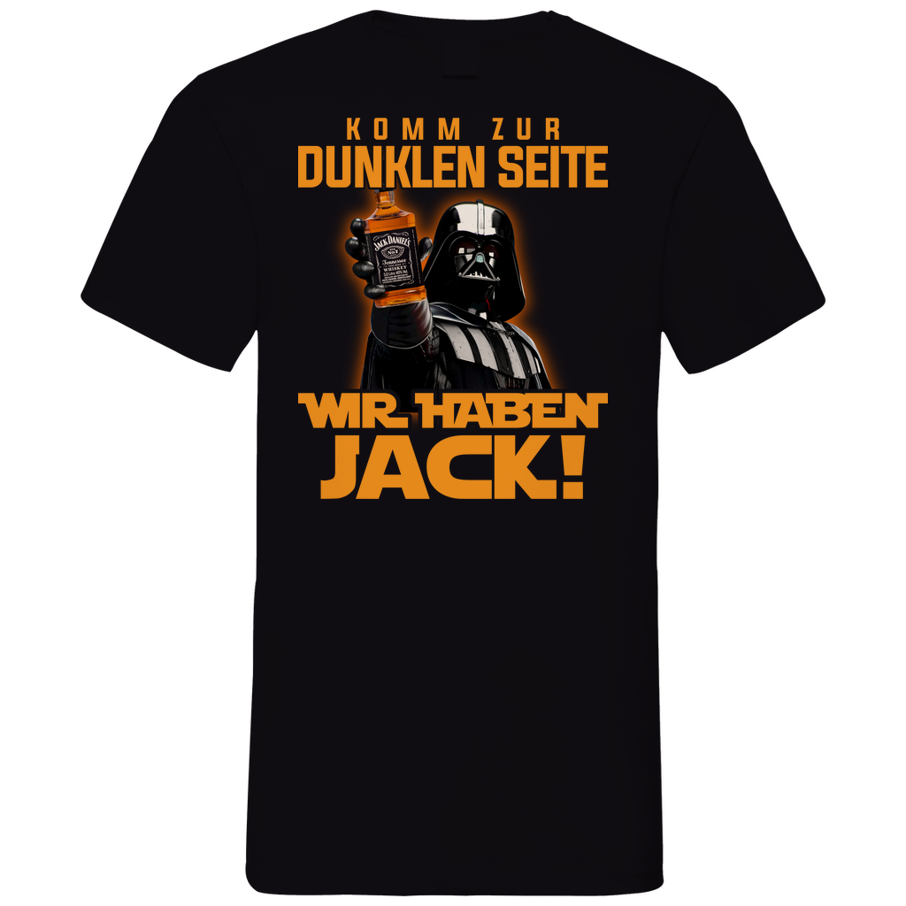 Komm zur dunklen Seite wir haben Jack Darth Vader - Herren V-Neck Shirt