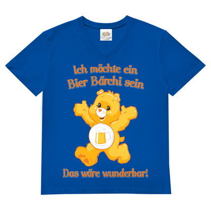 Herren V-Neck T-Shirt Ich möchte ein Bier Bärchi sein das wäre wunderbar! Royal Blue