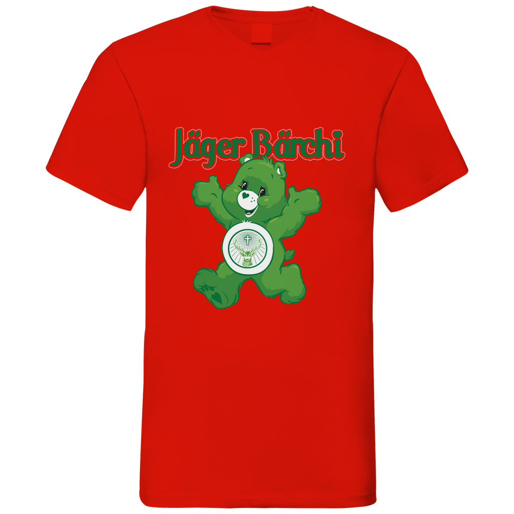 Jäger Bärchi - Glücksbärchi - Herren V-Neck Shirt