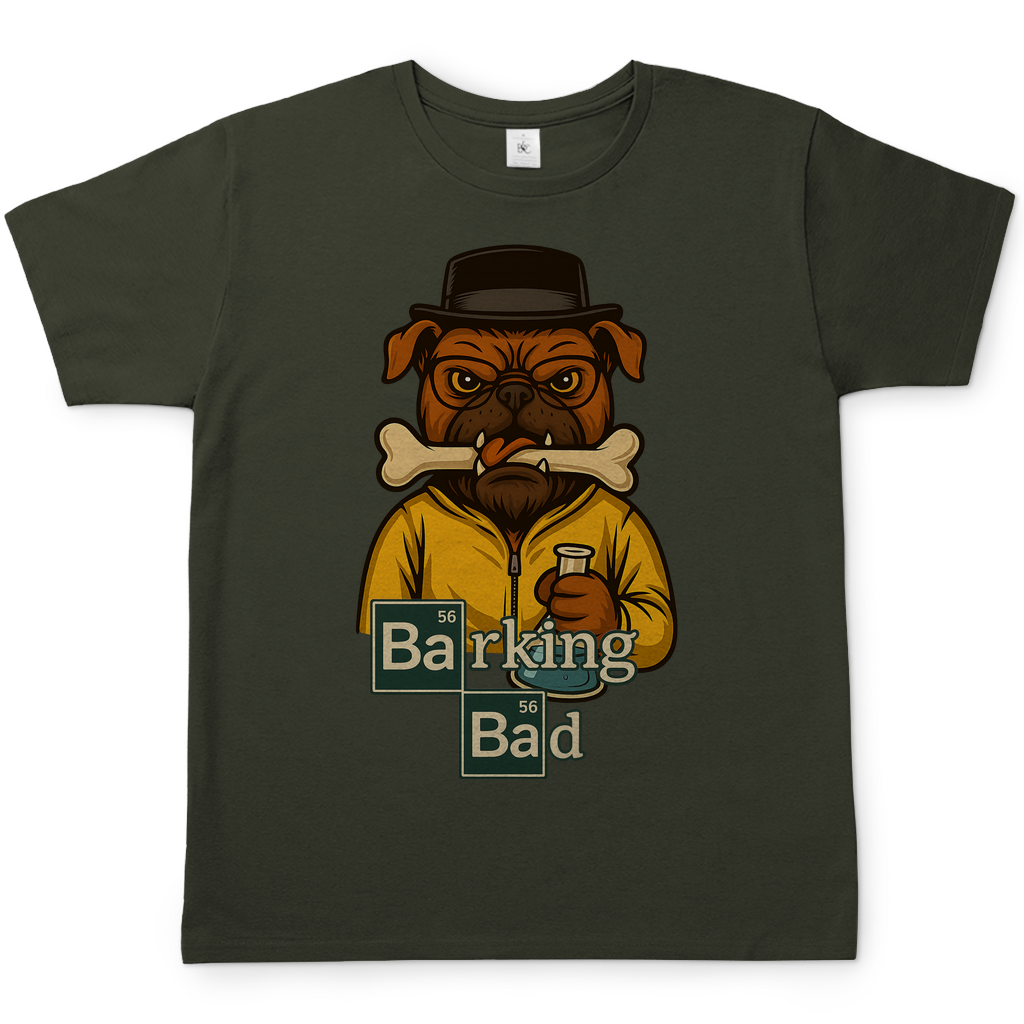 Breaking Bad Barking Bad Dog Hunde - Herren T-Shirt Urban Khaki