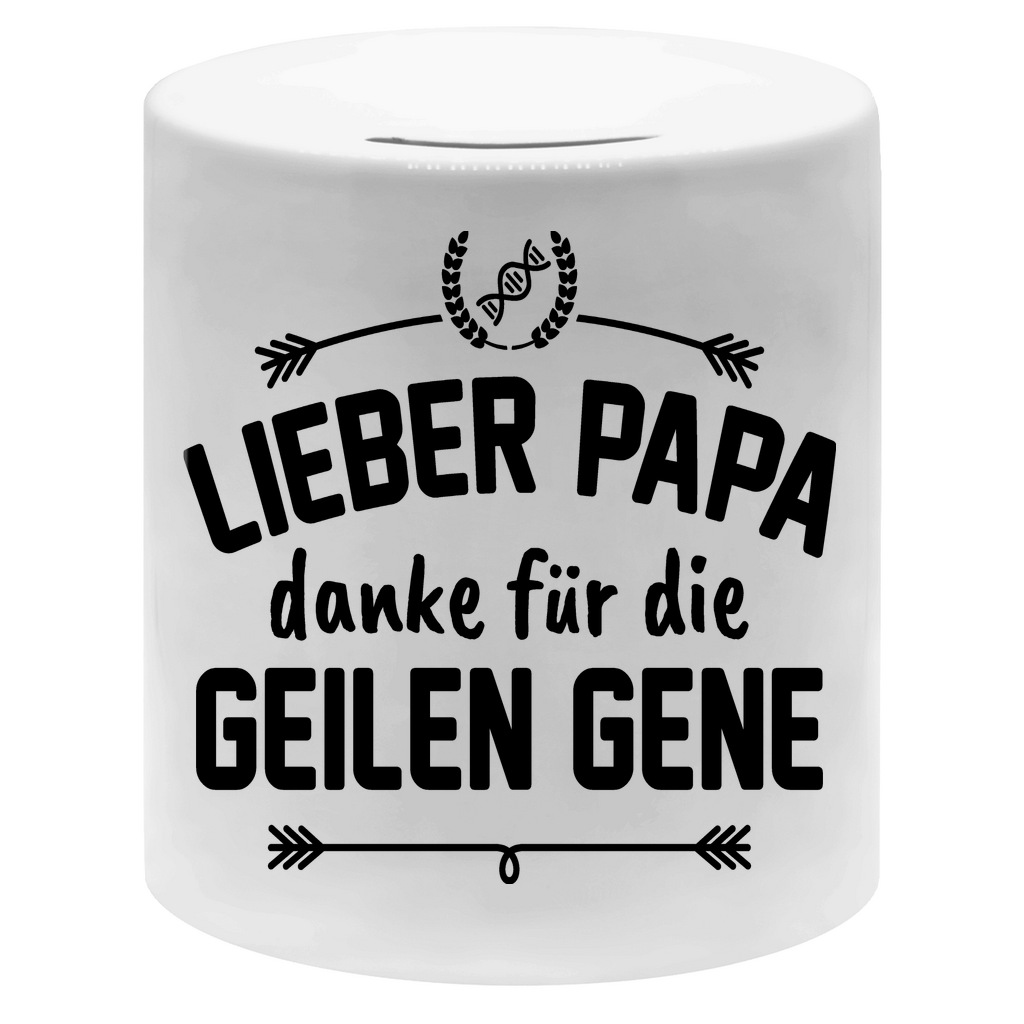 Lieber Papa danke für die geilen Gene - Sparbüchse Money Box White One size