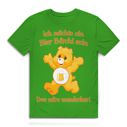 Herren Premium Bio T-Shirt Ich möchte ein Bier Bärchi sein das wäre wunderbar! Real Green