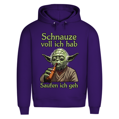 Herren Premium Bio Hoodie Yoda Schnauze Voll Ich Hab Saufen Ich Geh Radiant Purple