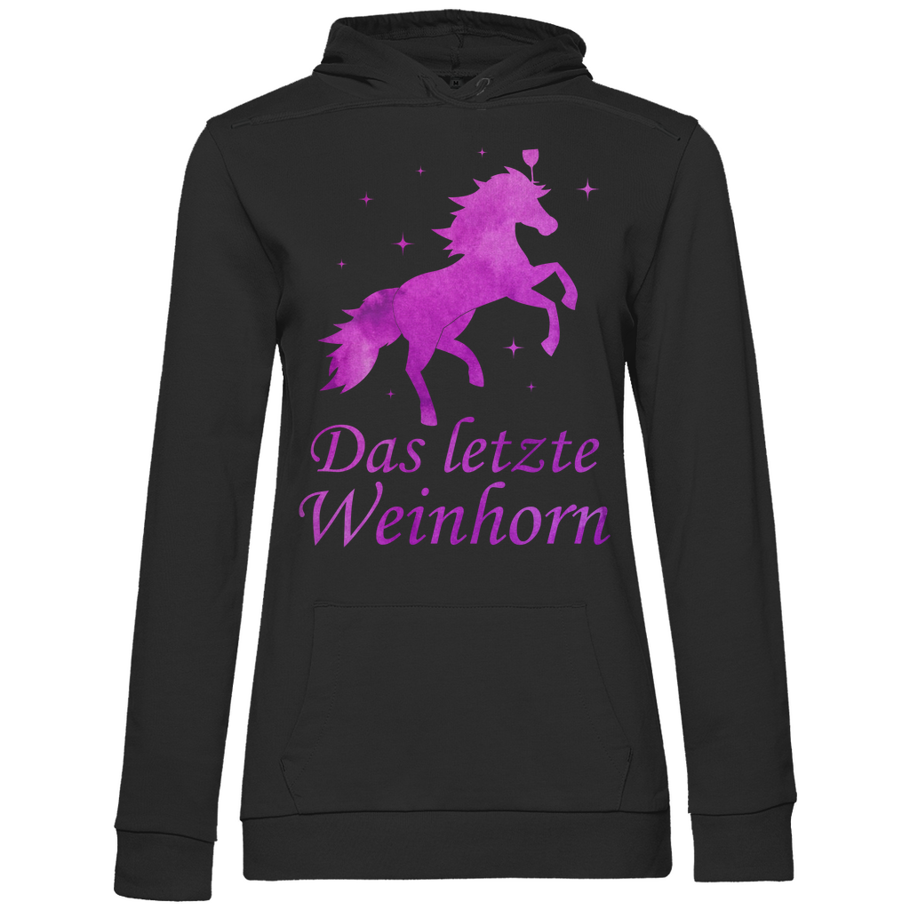 Das letzte Weinhorn - Prinzessin Aquarell - Damen Hoodie Black