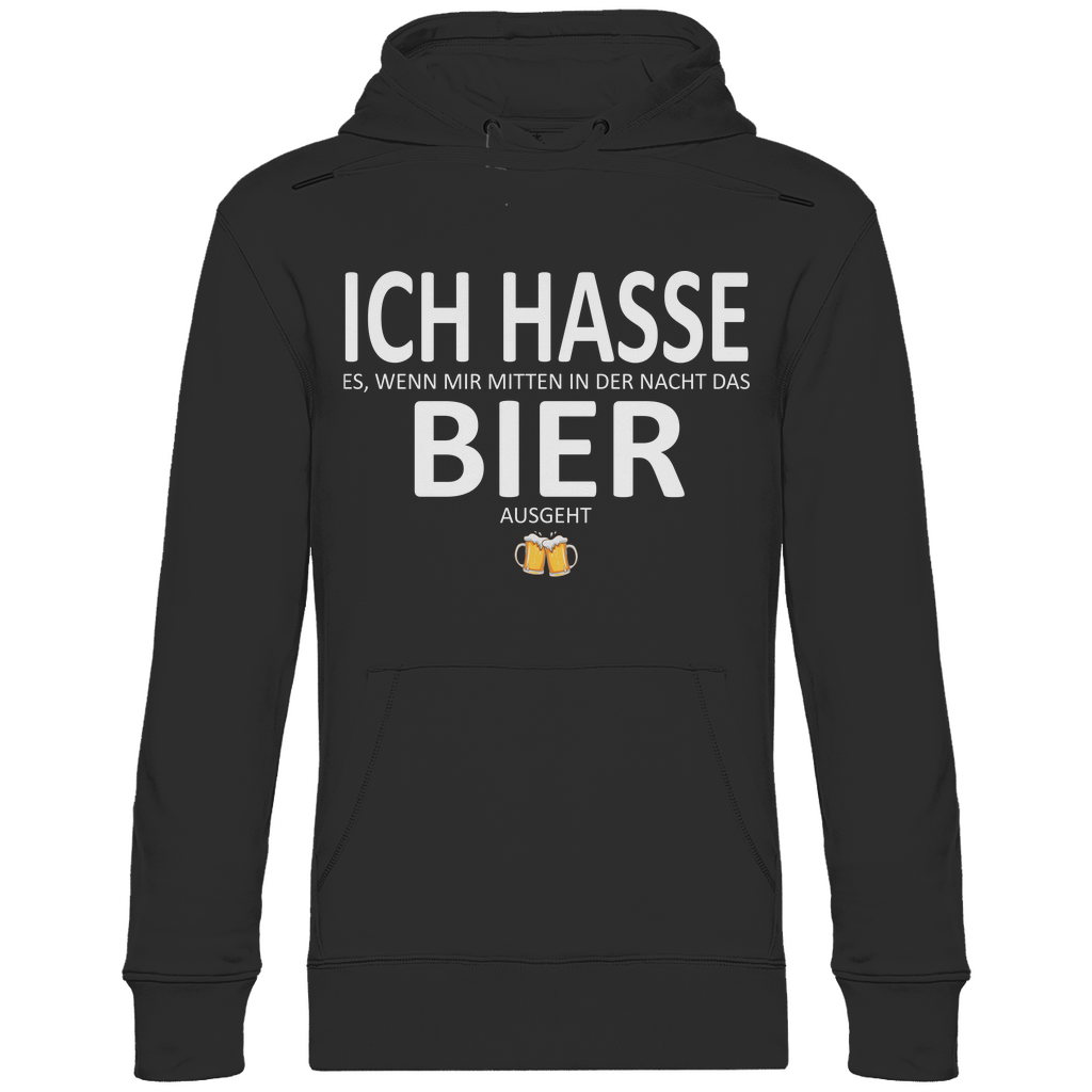 Hasse es wenn mir Bier ausgeht - Unisex Hoodie Black
