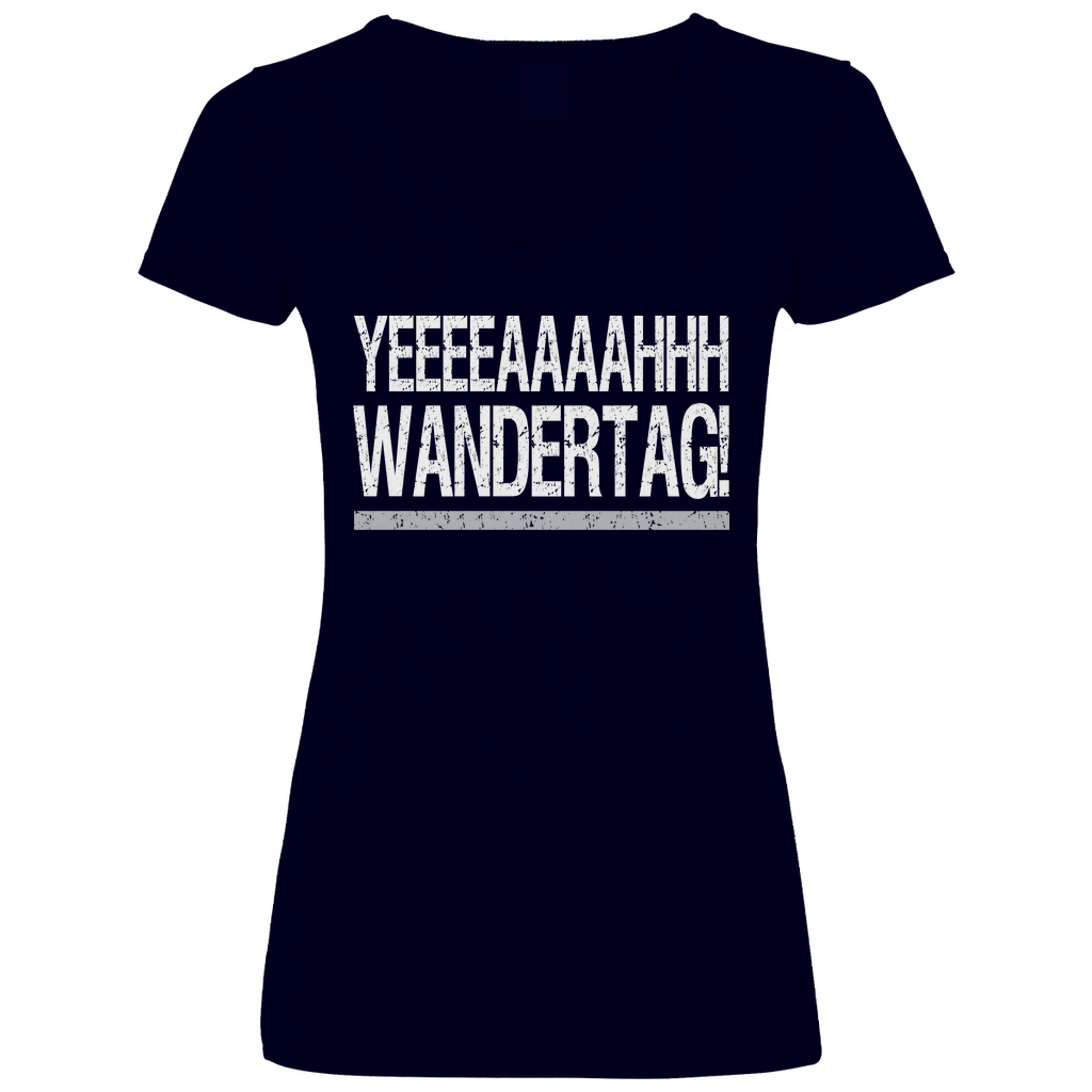 YEEEAH Wandertag! - V-Neck Damenshirt