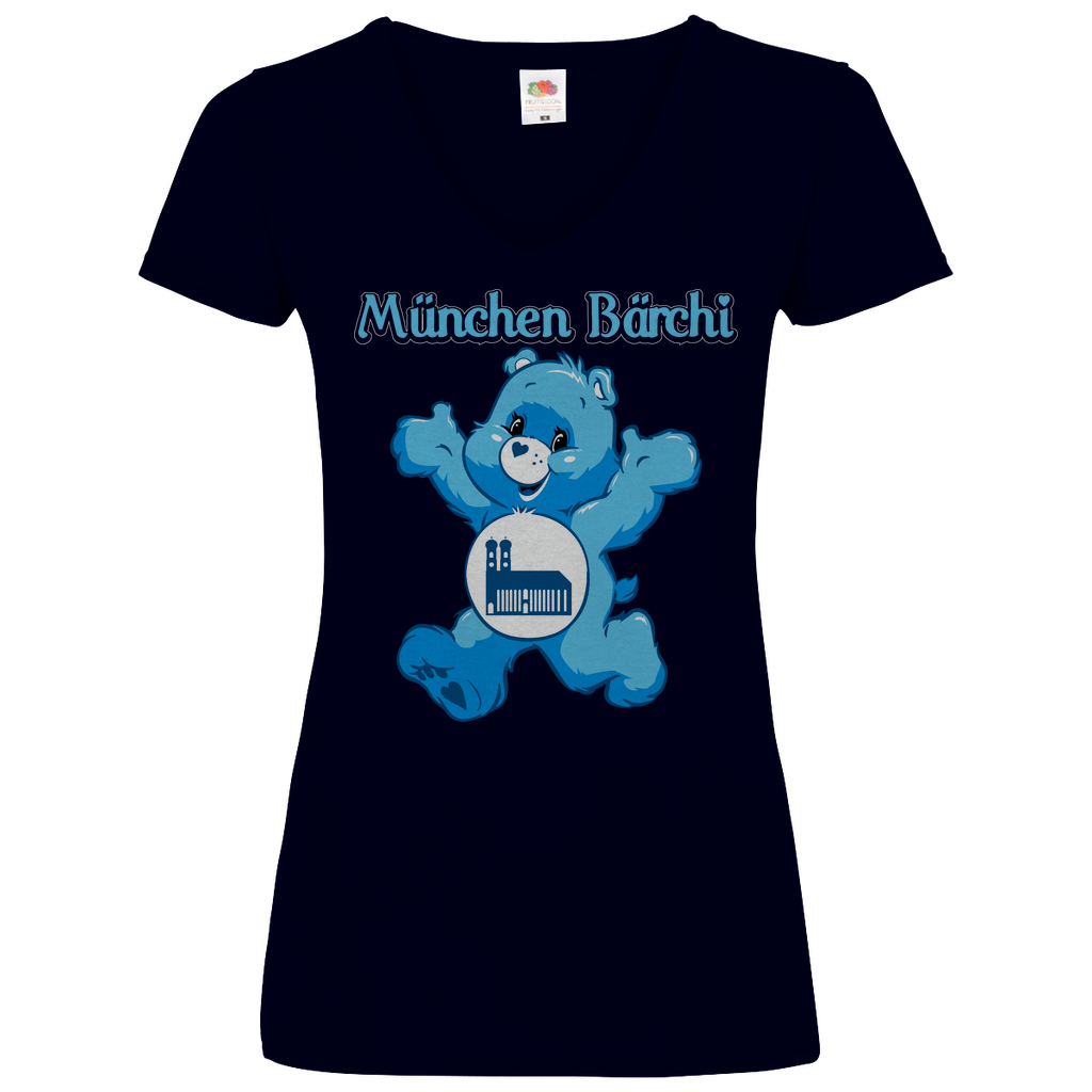 München Bärchi - Glücksbärchi - V-Neck Damenshirt