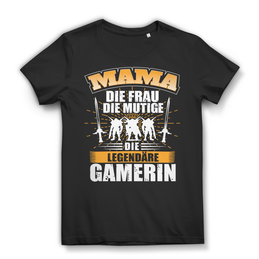 Gamerin Shirt Mama – Geschenk für Mütter Zockerinnen mit Humor und Videospielen Black