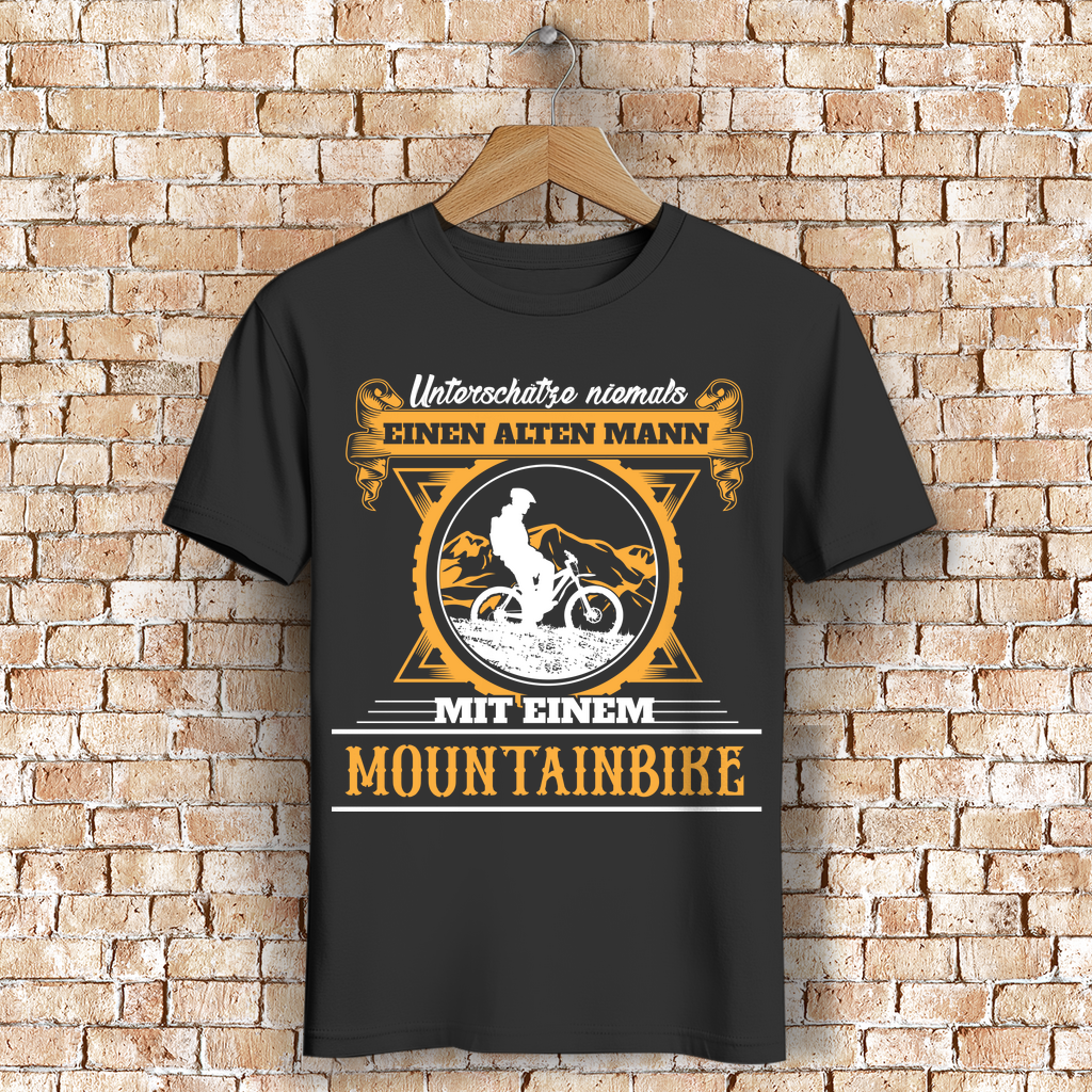 Mountainbike Shirt Männer – Unterschätze niemals einen alten Mann mit Bike