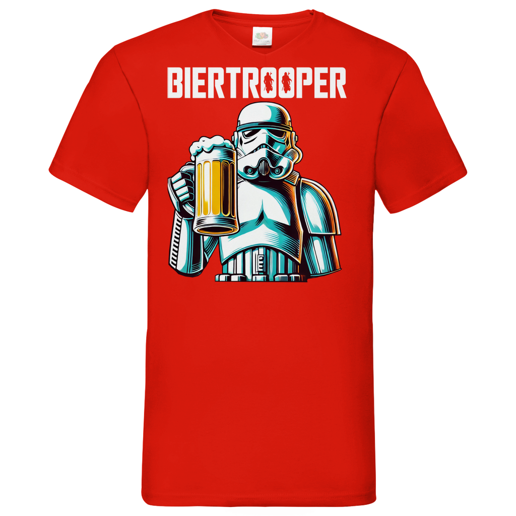 Biertrooper - Star Wars Stormtrooper - Herren V-Neck Shirt Red