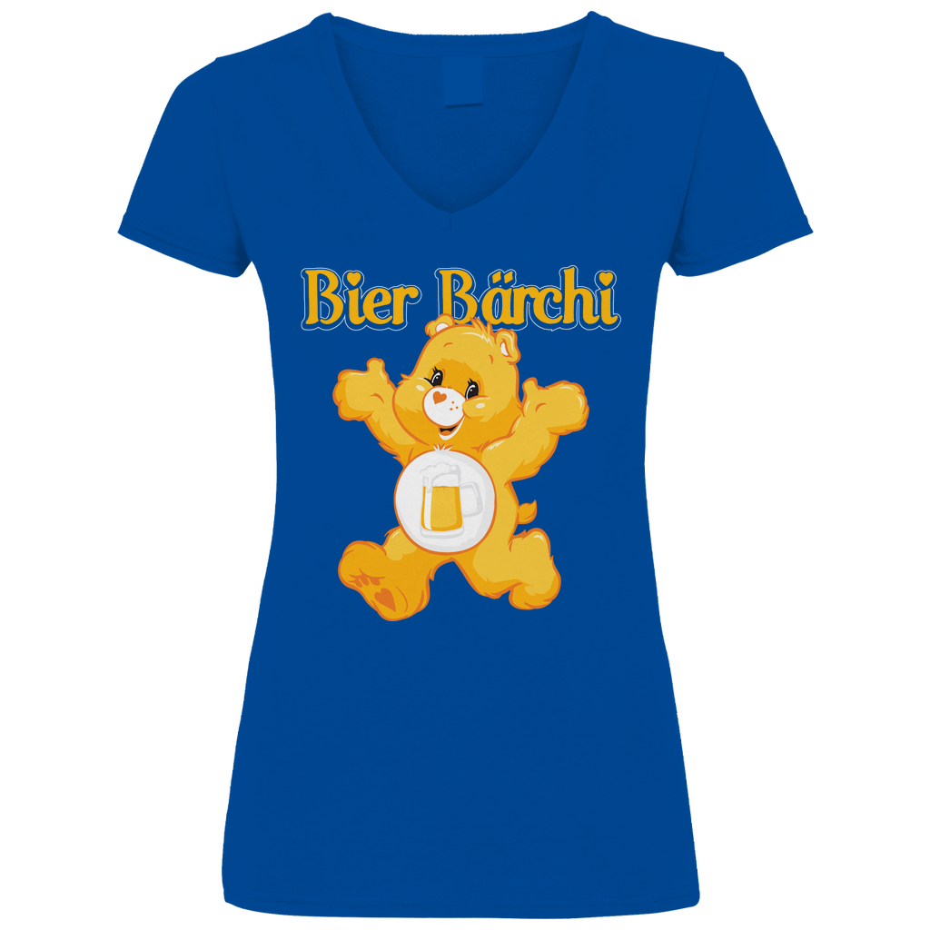 Bier Bärchi - Glücksbärchi - V-Neck Damenshirt