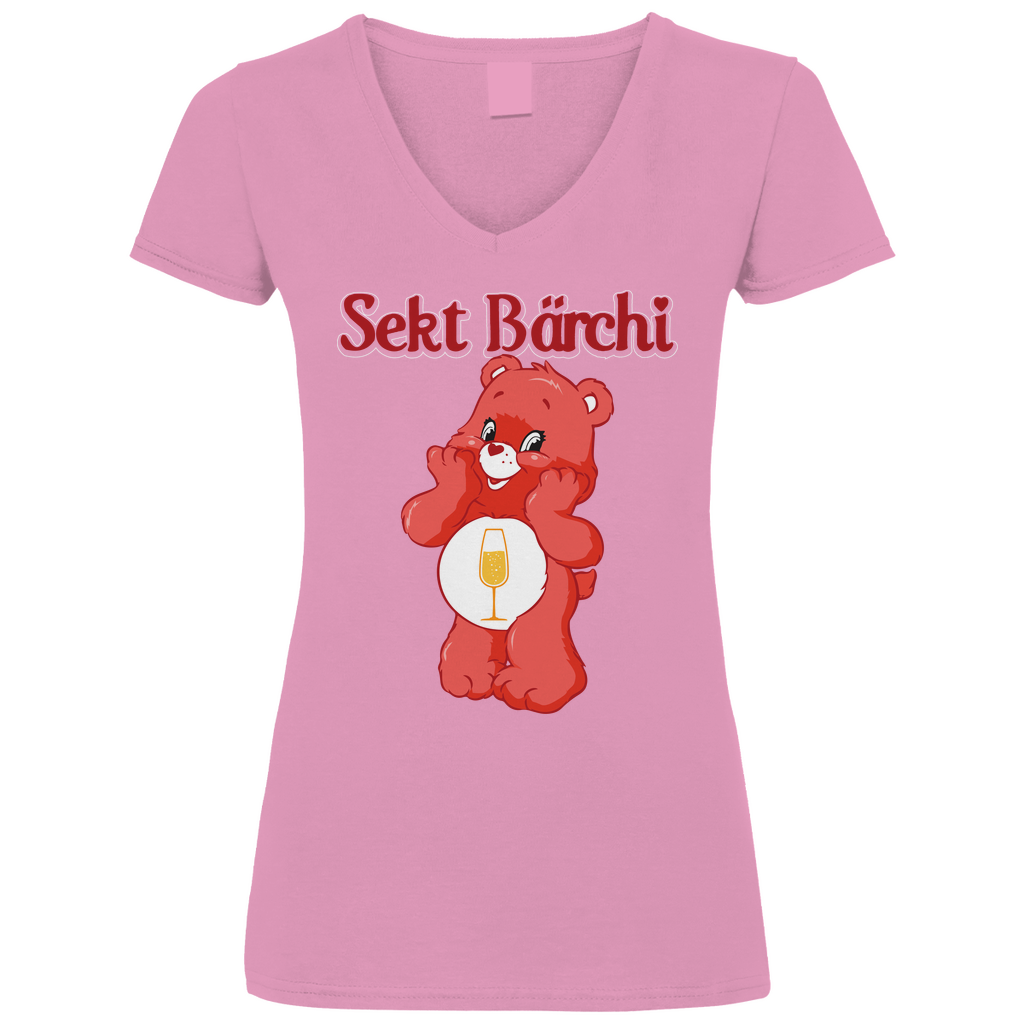 Sekt Bärchi - Glücksbärchi - V-Neck Damenshirt