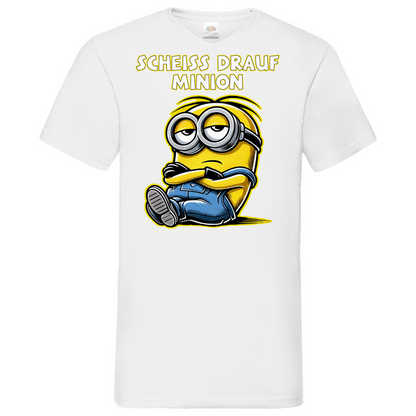 Scheiss drauf Minion - Herren V-Neck Shirt