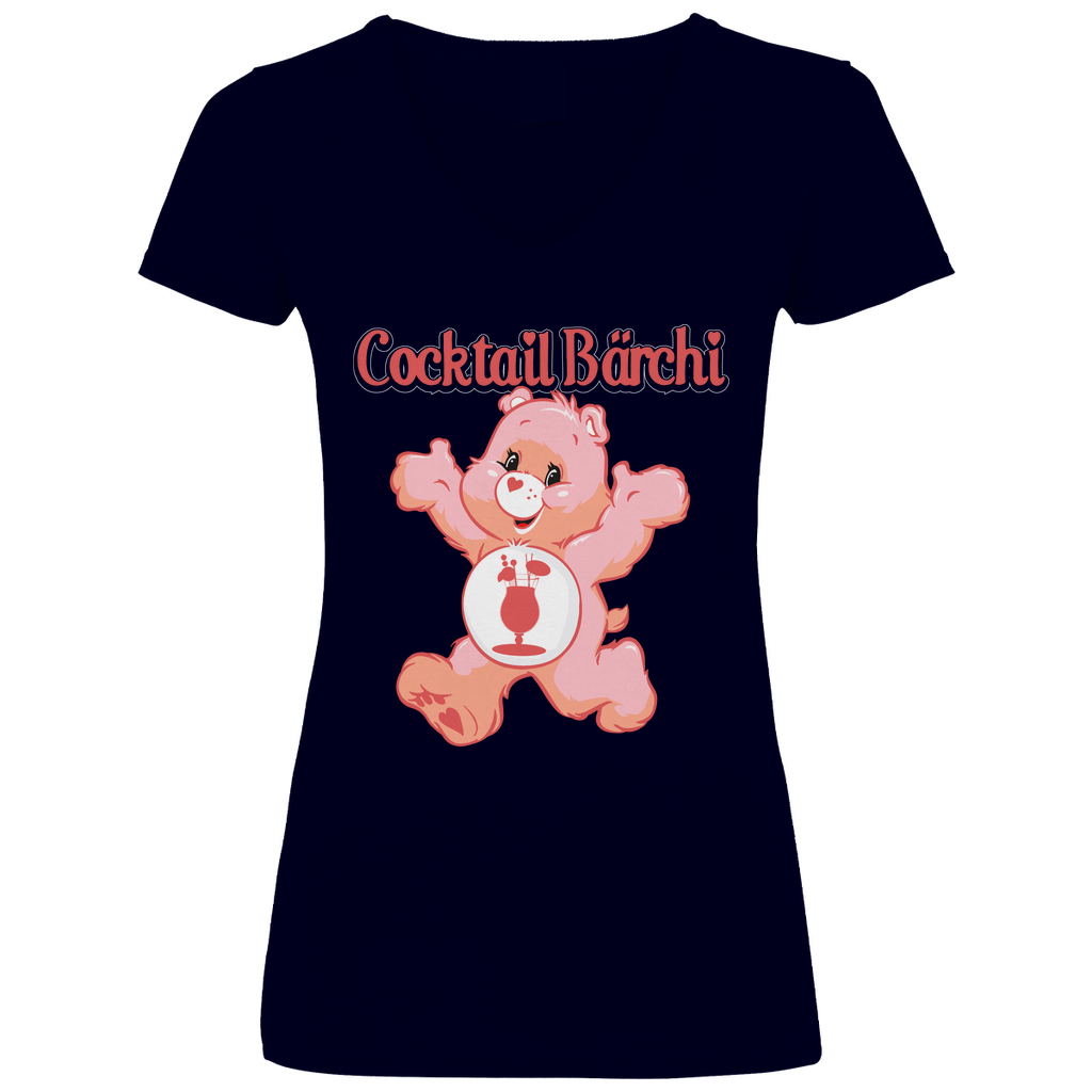 Cocktail Bärchi - Glücksbärchi - V-Neck Damenshirt