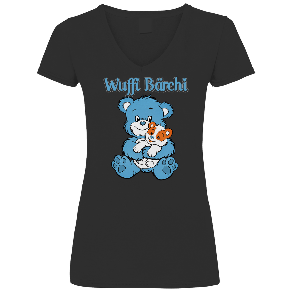 Wuffi Bärchi - Glücksbärchi - V-Neck Damenshirt