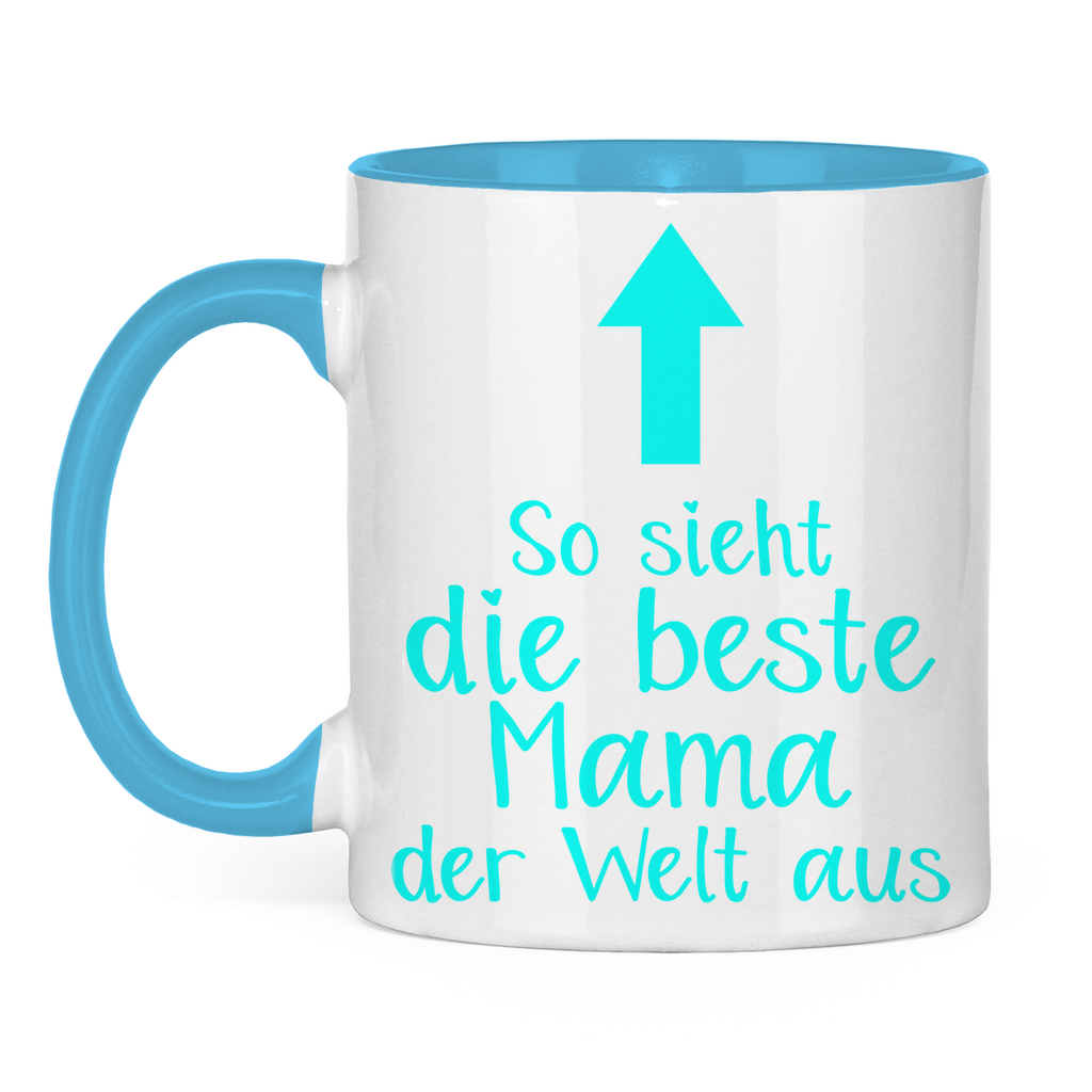 So sieht die beste Mama der Welt aus - Tasse zweifarbig