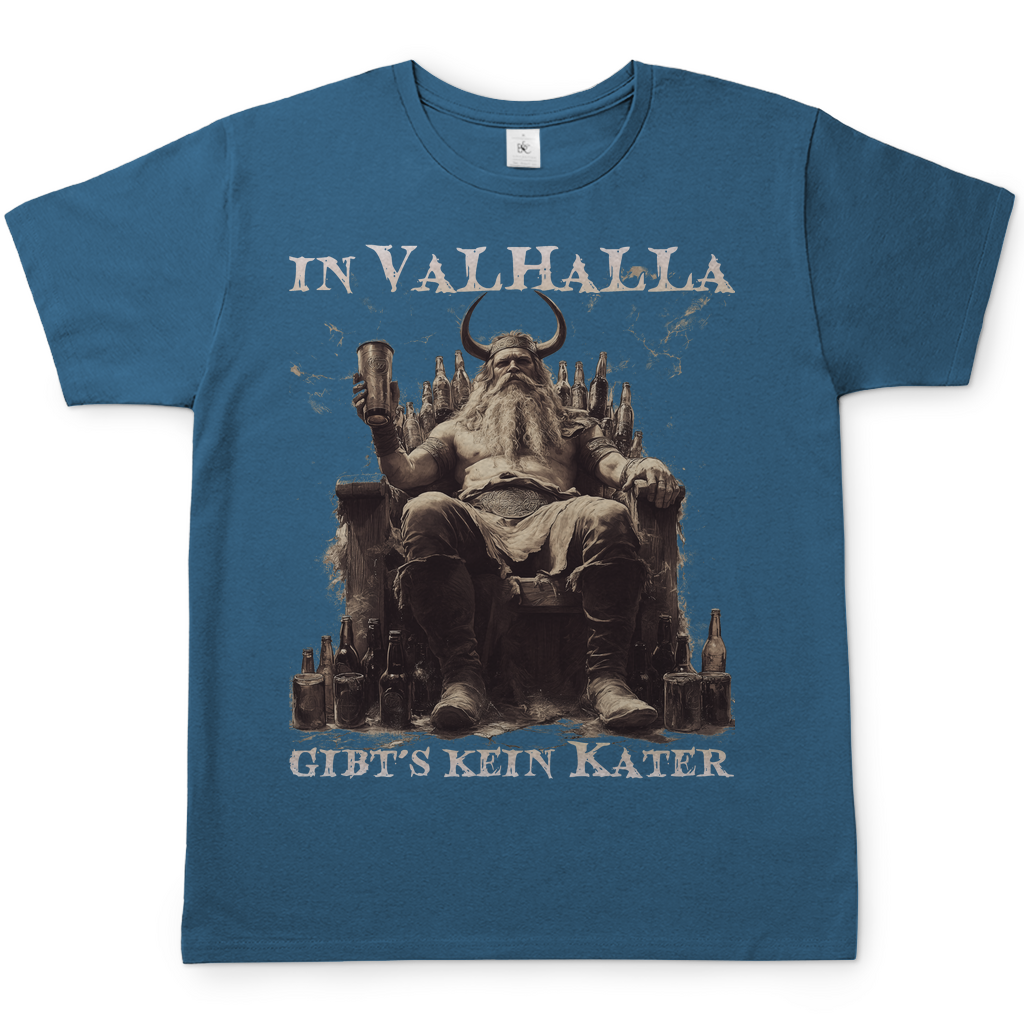 In Valhalla gibt´s kein Kater - Herren Shirt Stone Blue