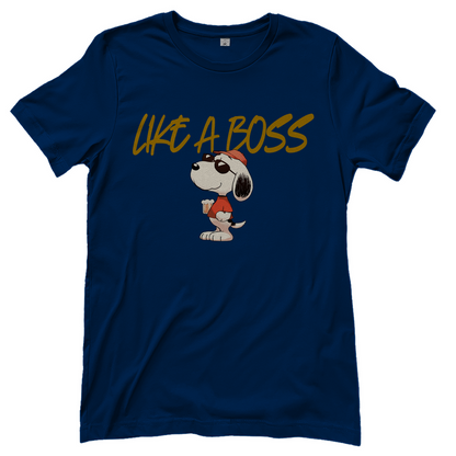 Peanuts Snoopy mit Bier Like a Boss - Damenshirt