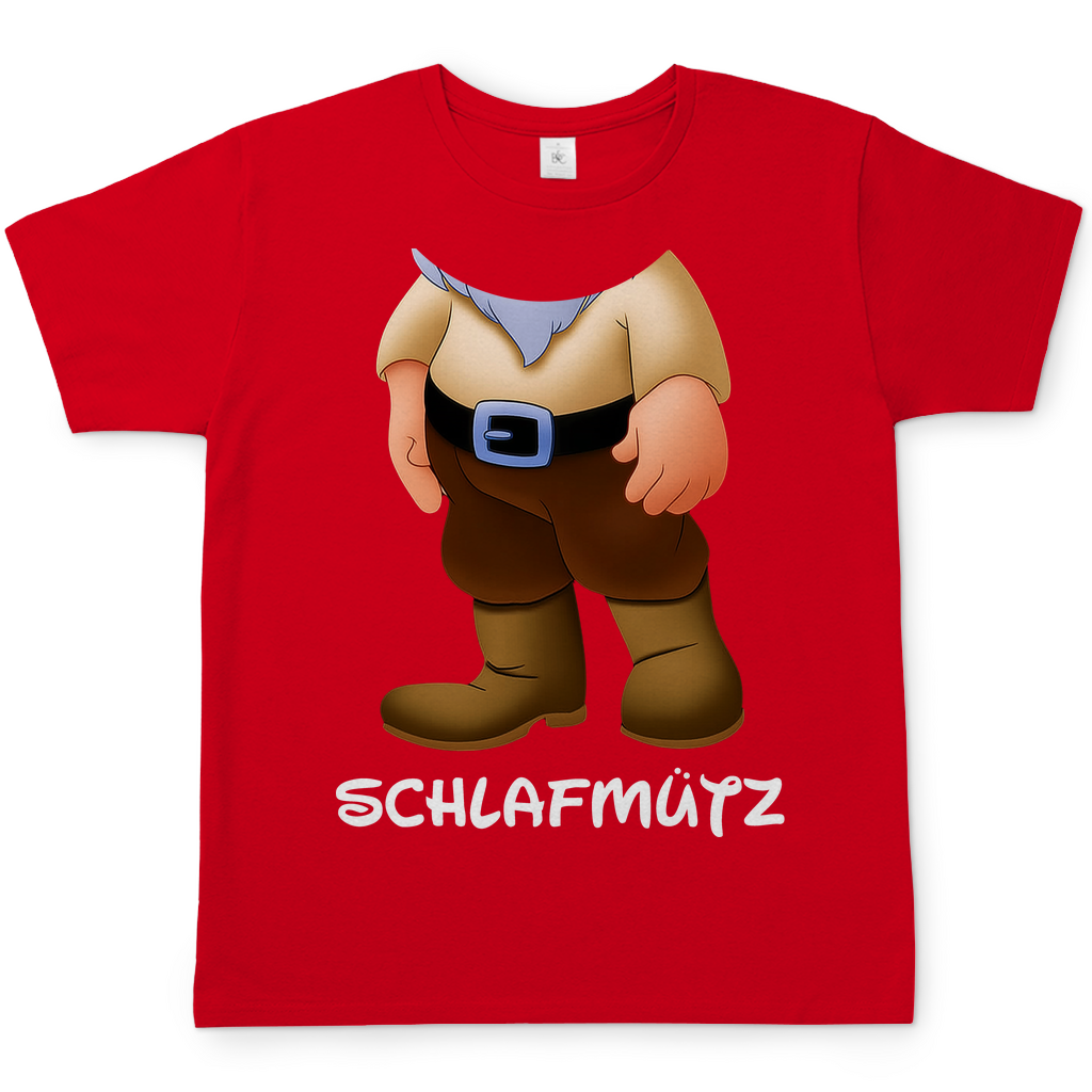 Schneewittchen und die 7 Zwerge - Schlafmütz - Herren Shirt Red